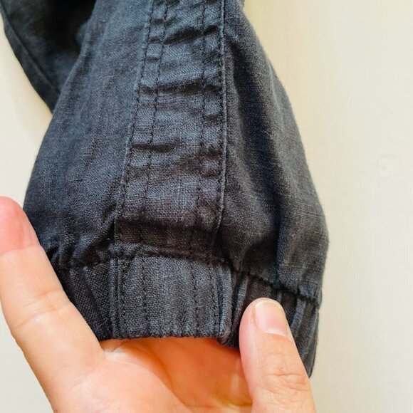 Athleta Cabo Linen Jogger Pant Trouser Petite Tuxedo Stripe Travel Outdoor Activ - Picture 6 of 9